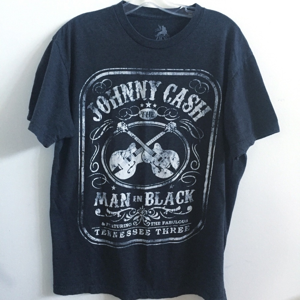 Zion Rootswear Black Johnny Cash 'Man in Black' Graphic Tee